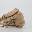 Chloe Paraty Hand Bag Leather 2way Beige Gold Tone Auth 195425A-4