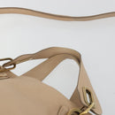 Chloe Paraty Hand Bag Leather 2way Beige Gold Tone Auth 195425A-14