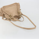 Chloe Paraty Hand Bag Leather 2way Beige Gold Tone Auth 195425A-8