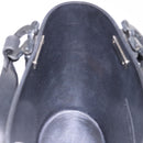 Salvatore Ferragamo Gancini Hand Bag Rubber Black Auth 195426A-19