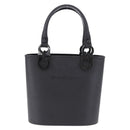 Salvatore Ferragamo Gancini Hand Bag Rubber Black Auth 195426A-13