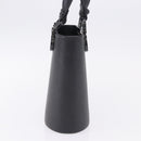 Salvatore Ferragamo Gancini Hand Bag Rubber Black Auth 195426A-4