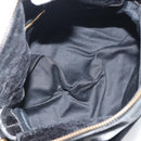 Miu Miu Hand Bag Leather Black Gold Tone Auth 195427-11