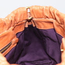Miu Miu Hand Bag Leather Brown Gold Tone Auth 195428V-19