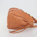 Miu Miu Hand Bag Leather Brown Gold Tone Auth 195428V-4