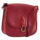 LOUIS VUITTON Epi Saint Cloud GM Shoulder Bag Red M52197 LV Auth 195429-1