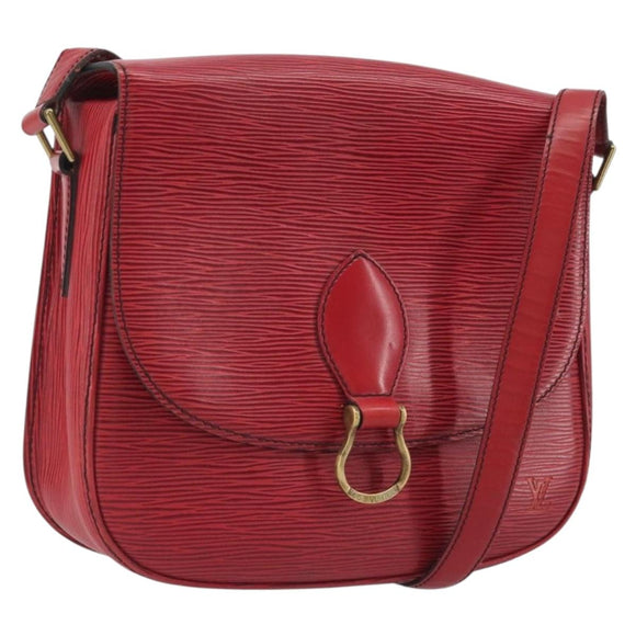 LOUIS VUITTON Epi Saint Cloud GM Shoulder Bag Red M52197 LV Auth 195429