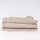 Miu Miu Chain Shoulder Bag Leather Beige Gold Tone Auth 195430A-10