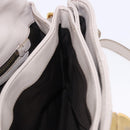 Miu Miu Chain Shoulder Bag Leather Beige Gold Tone Auth 195430A-20