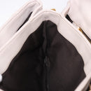 Miu Miu Chain Shoulder Bag Leather Beige Gold Tone Auth 195430A-21
