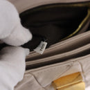 Miu Miu Chain Shoulder Bag Leather Beige Gold Tone Auth 195430A-30