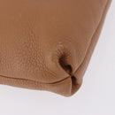 Salvatore Ferragamo Gancini Shoulder Bag Leather Beige Silver Auth 195431A-8