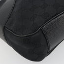 GUCCI GG Canvas Shoulder Bag Black Silver 113012 Auth 195436V-11