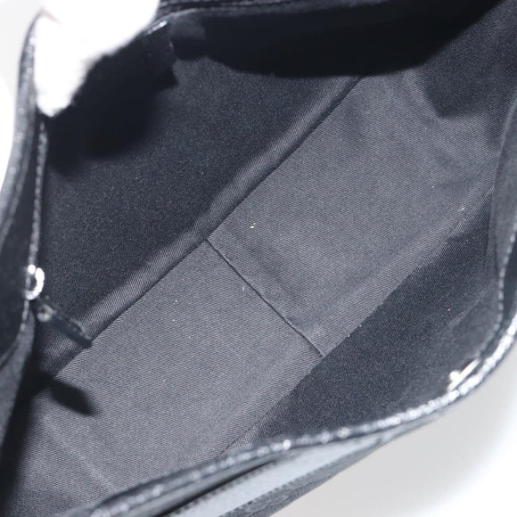 GUCCI GG Canvas Shoulder Bag Black Silver 113012 Auth 195436V