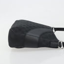 GUCCI GG Canvas Shoulder Bag Black Silver 113012 Auth 195436V-4