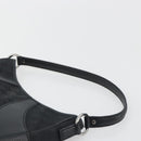 GUCCI GG Canvas Shoulder Bag Black Silver 113012 Auth 195436V-8
