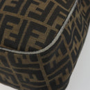 FENDI Zucca Canvas Mamma Baguette Shoulder Bag Brown Gold Tone Auth 195437-9