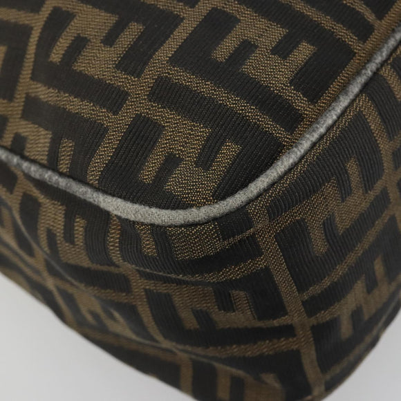 FENDI Zucca Canvas Mamma Baguette Shoulder Bag Brown Gold Tone Auth 195437