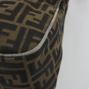 FENDI Zucca Canvas Mamma Baguette Shoulder Bag Brown Gold Tone Auth 195437-15