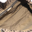 FENDI Zucca Canvas Mamma Baguette Shoulder Bag Brown Gold Tone Auth 195437-11