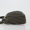 FENDI Zucca Canvas Mamma Baguette Shoulder Bag Brown Gold Tone Auth 195437-4