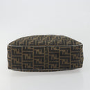 FENDI Zucca Canvas Mamma Baguette Shoulder Bag Brown Gold Tone Auth 195437-5