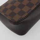 LOUIS VUITTON Damier Ebene Trousse Make Up Pouch N51982 LV Auth 195439V-15