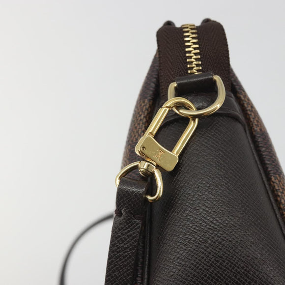 LOUIS VUITTON Damier Ebene Trousse Make Up Pouch N51982 LV Auth 195439V
