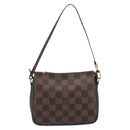 LOUIS VUITTON Damier Ebene Trousse Make Up Pouch N51982 LV Auth 195439V-13