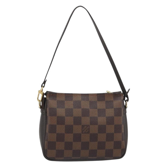 LOUIS VUITTON Damier Ebene Trousse Make Up Pouch N51982 LV Auth 195439V