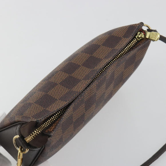LOUIS VUITTON Damier Ebene Trousse Make Up Pouch N51982 LV Auth 195439V