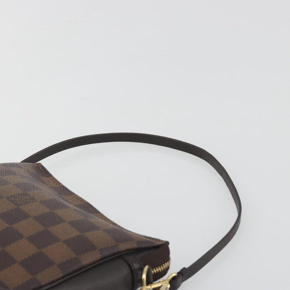 LOUIS VUITTON Damier Ebene Trousse Make Up Pouch N51982 LV Auth 195439V