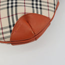 BURBERRY Nova Check Shoulder Bag Canvas Beige Orange Auth 195441V-15