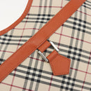 BURBERRY Nova Check Shoulder Bag Canvas Beige Orange Auth 195441V-17