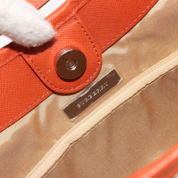 BURBERRY Nova Check Shoulder Bag Canvas Beige Orange Auth 195441V