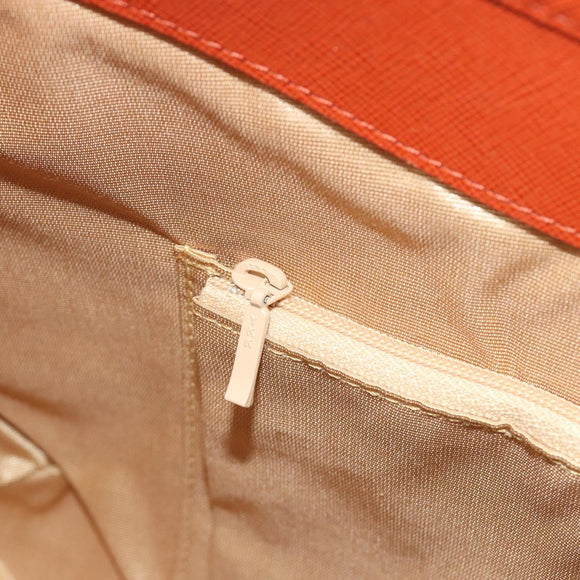 BURBERRY Nova Check Shoulder Bag Canvas Beige Orange Auth 195441V