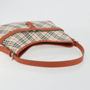 BURBERRY Nova Check Shoulder Bag Canvas Beige Orange Auth 195441V-7