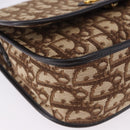 Christian Dior Trotter Canvas Shoulder Bag Beige Gold Tone Auth 195442A-14