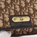 Christian Dior Trotter Canvas Shoulder Bag Beige Gold Tone Auth 195442A-17