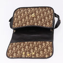 Christian Dior Trotter Canvas Shoulder Bag Beige Gold Tone Auth 195442A-10
