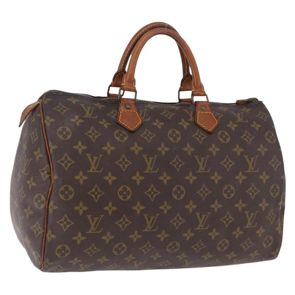 LOUIS VUITTON Monogram Speedy 35 Hand Bag M41524 LV Auth 195443