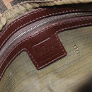 FENDI Zucca Canvas Mamma Baguette Shoulder Bag Brown Silver Auth 195445V-20