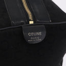 CELINE C Saluki Horse Carriage Boston Bag Black Gold Tone Auth 195446-12
