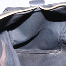 CELINE C Saluki Horse Carriage Boston Bag Black Gold Tone Auth 195446-18