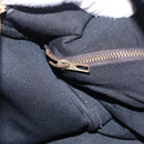 CELINE C Saluki Horse Carriage Boston Bag Black Gold Tone Auth 195446-20