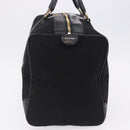 CELINE C Saluki Horse Carriage Boston Bag Black Gold Tone Auth 195446-3