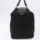CELINE C Saluki Horse Carriage Boston Bag Black Gold Tone Auth 195446-4