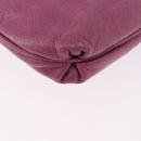 Miu Miu Pouch Leather Pink Gold Tone Auth 195447A-15