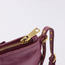 Miu Miu Pouch Leather Pink Gold Tone Auth 195447A-9