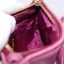 Miu Miu Pouch Leather Pink Gold Tone Auth 195447A-19